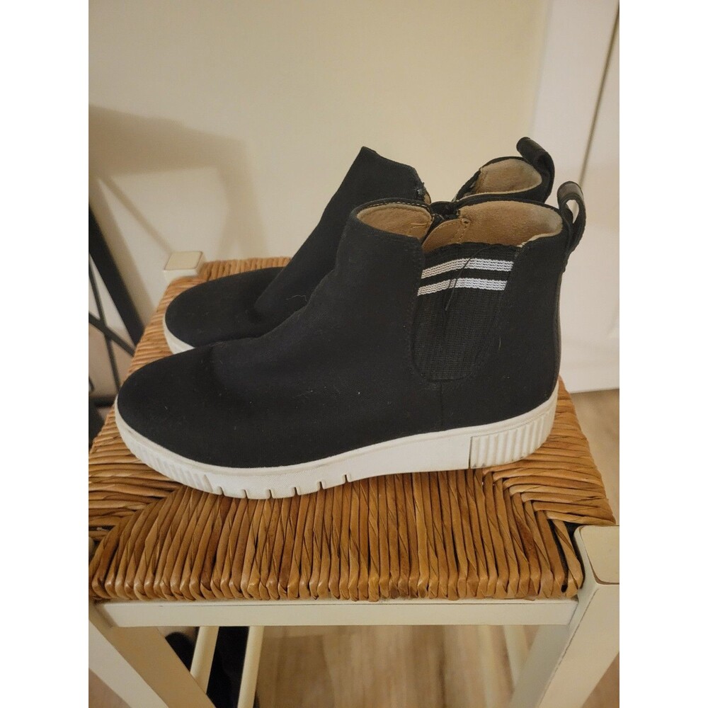 Glam Streetwear Whimsygoth Punk Black Wedge Sneakers size 9